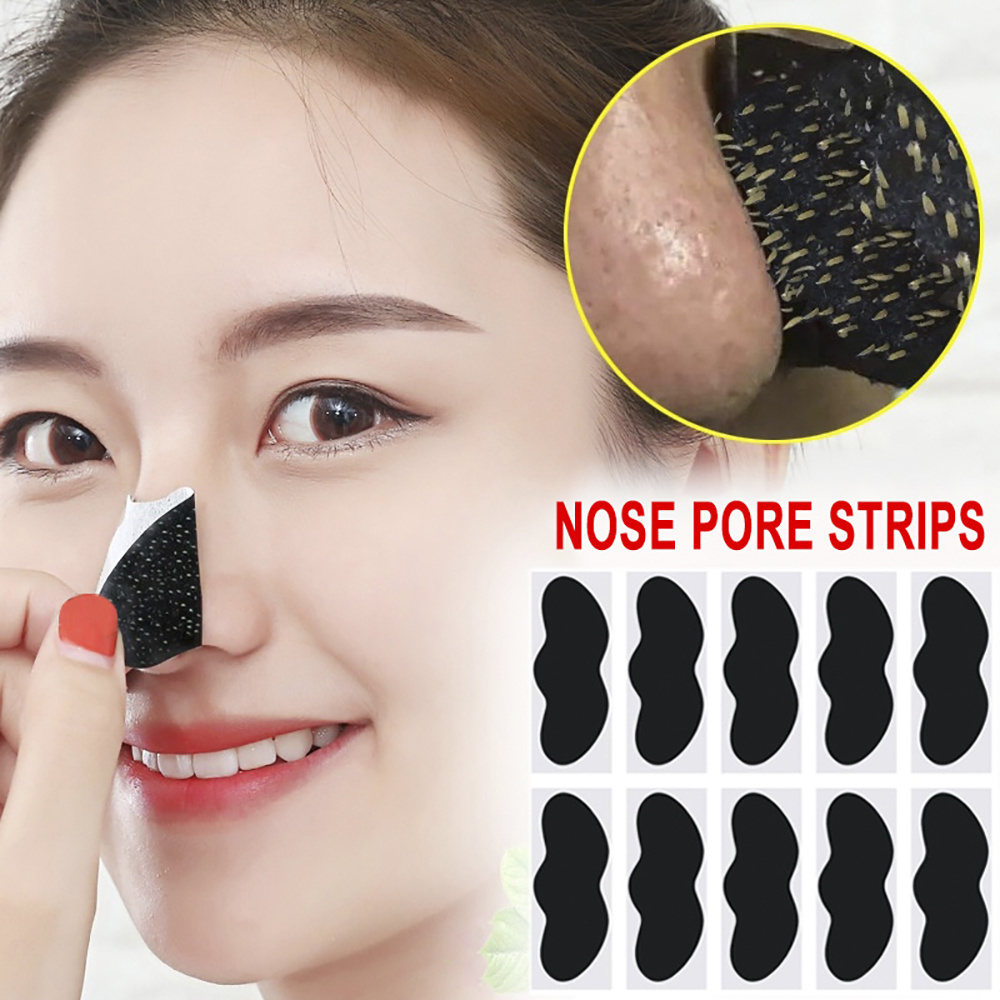 Nasal Aspirator - 10-100 ชิ้น แผ่นลอกสิวเสี้ยนสีดำสำหรับจมูก สติกเกอร์ลอกสิวเสี้ยน สิวหัวดำ สิวอุดตัน