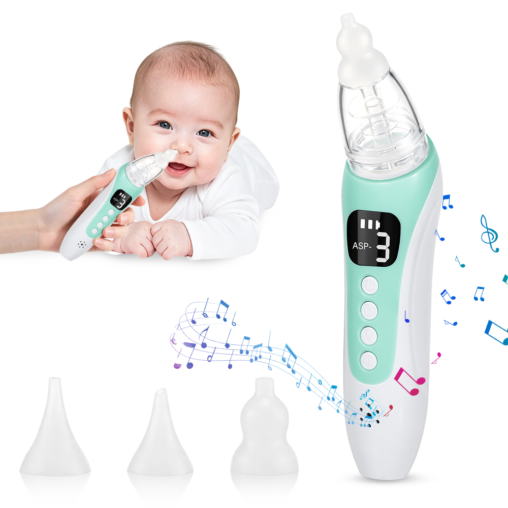 Nasal Aspirator - เครื่องดูดน้ำมูกไฟฟ้าสำหรับเด็ก ปรับระดับแรงดูดได้ 3 ระดับ พร้อมเพลงบรรเลง หัวดูดซิลิโคน