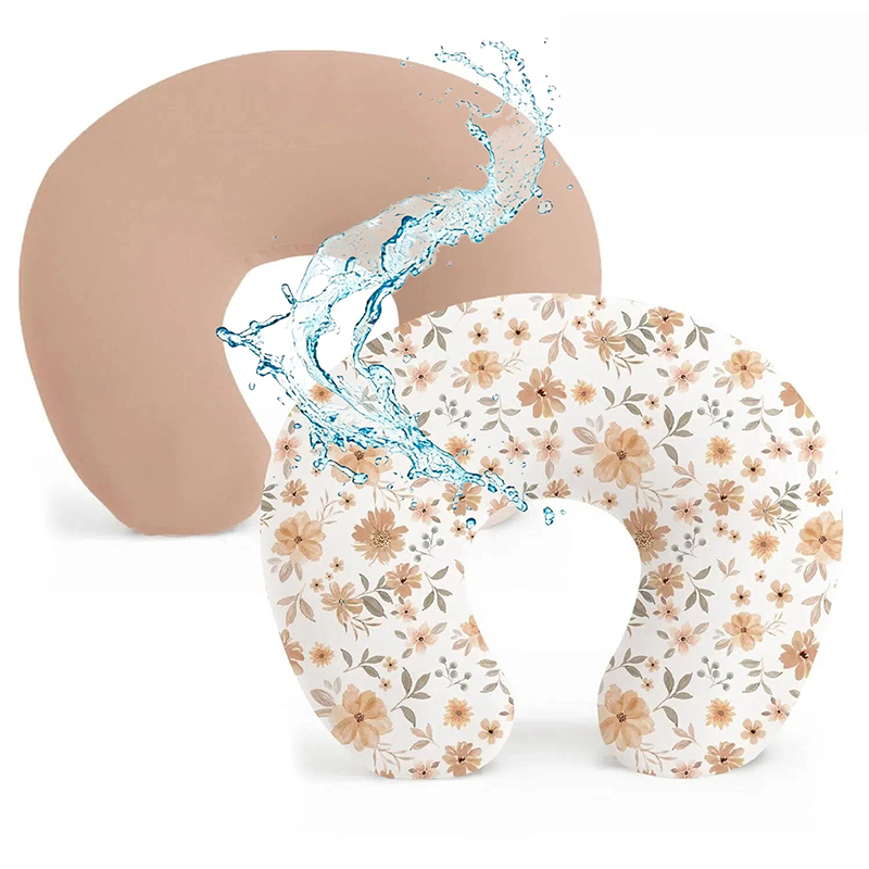 Nursing Pillow Breastfeeding - ปลอกหมอนรองให้นมบุตรแบบกันน้ำ 2 ชิ้น ปลอกคลุมหมอนให้นมบุตรแบบยืดหยุ่น ปลอกคลุมสำหรับให้นมบุตรสำหรับคุณแม่และลูกน้อย
